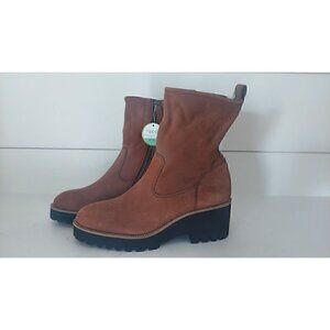 Paul Green NEWBURY Suede Wedge Boots BROWN PLATFORM CHUNKY/NWOB, Size 5.5